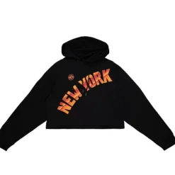 Womens Big Face 4.0 Crop Hoodie New York Knicks