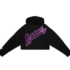 Womens Big Face 4.0 Crop Hoodie Los Angeles Lakers