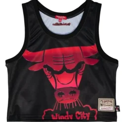 Womens Big Face 4.0 Crop Tank Chicago Bulls