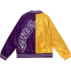 Womens Big Face Satin Jacket 5.0 Los Angeles Lakers