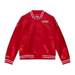 Womens Lightweight Satin Jacket San Francisco 49Ers