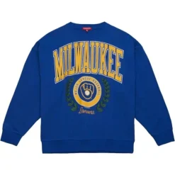 Womens Logo Lt Crew 2.0 Milwaukee Brewers