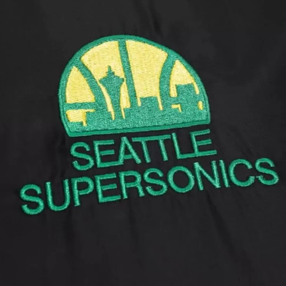Womens Puffer Jacket Seattle Supersonics