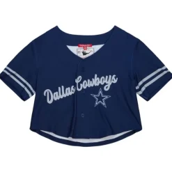 Women'S Ss Button Crop Dallas Cowboys
