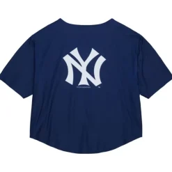 Women'S Ss Button Crop New York Yankees