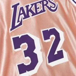 Womens 75Th Anniversary Rose Gold Swingman Magic Johnson Los Angeles Lakers 1984-85 Jersey