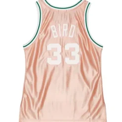 Womens 75Th Anniversary Rose Gold Swingman Larry Bird Boston Celtics 1985-86 Jersey
