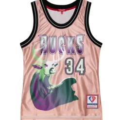 Womens 75Th Anniversary Rose Gold Swingman Ray Allen Milwaukee Bucks 1996-97 Jersey