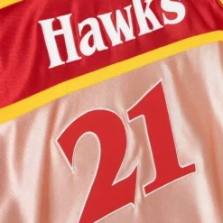 Womens 75Th Anniversary Rose Gold Swingman Dominique Wilkins Atlanta Hawks 1986-87 Jersey